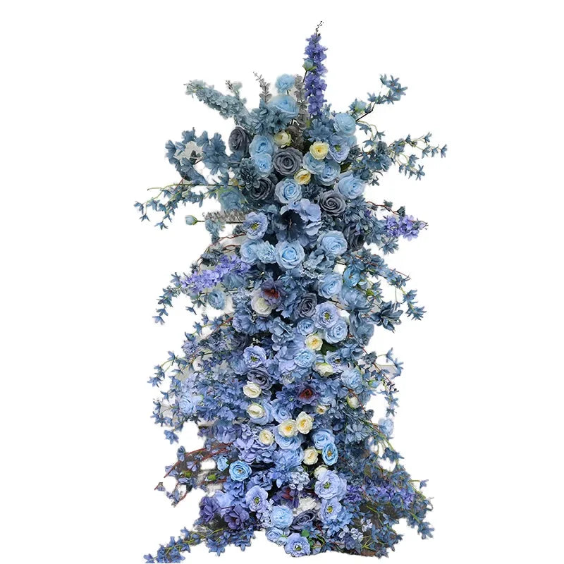 Caminho de Flores Azul Haze – Decoração para Casamento e Eventos