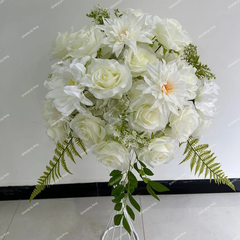 Bola de Flores Branca – Centro de Mesa para Casamento e Eventos