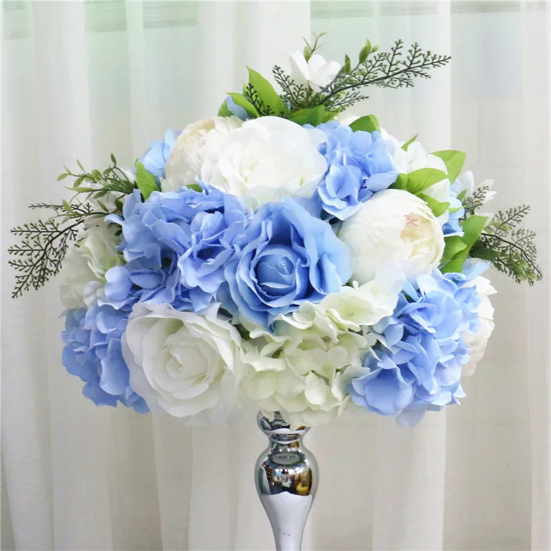 Bola Floral de Rosas, Hortênsias e Peônias – Centro de Mesa para Casamento e Festas