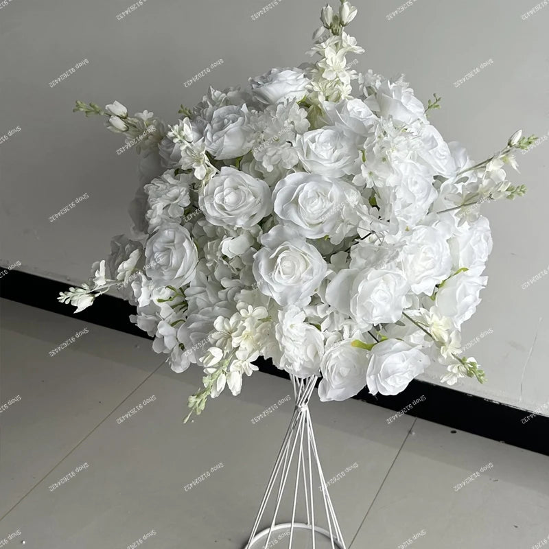 Bola de Flores Branca – Centro de Mesa para Casamento e Eventos