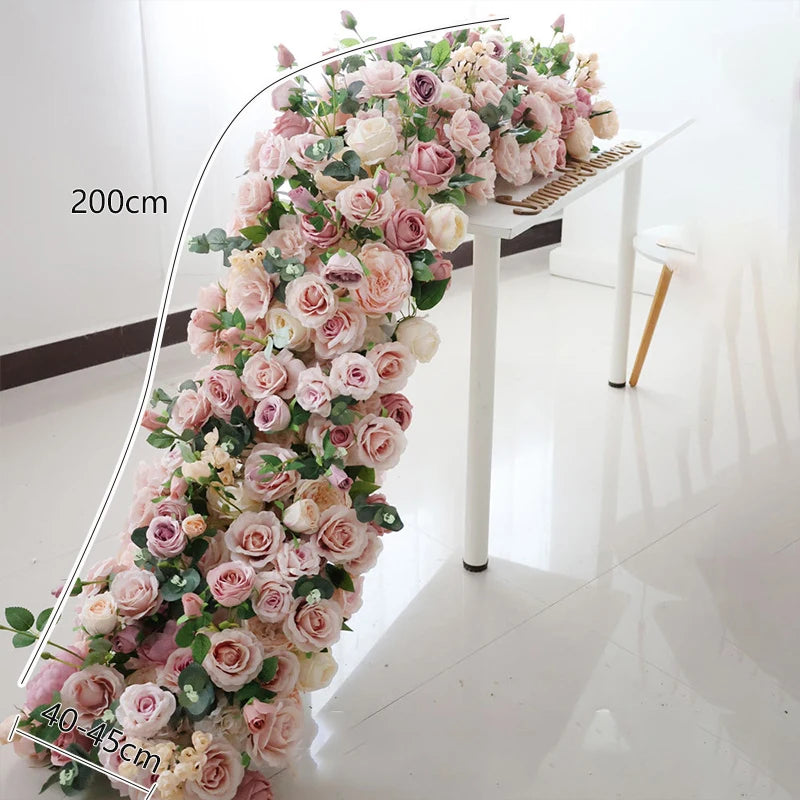 Caminho de Rosas e Peônias – Centro de Mesa e Decoração para Casamento e Festas