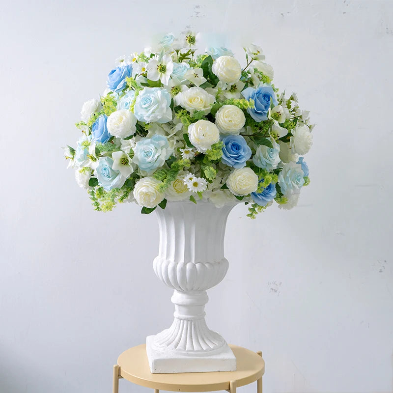 Bola Floral Rosa e Branca – Centro de Mesa para Casamento e Eventos