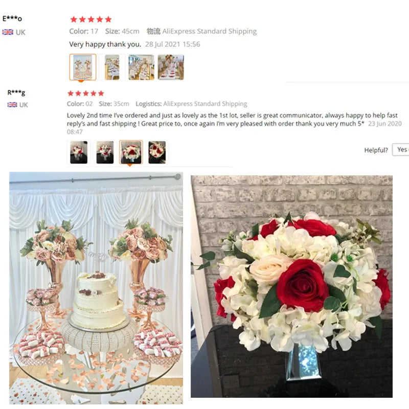 Bola Floral de Rosas, Hortênsias e Peônias – Centro de Mesa para Casamento e Festas