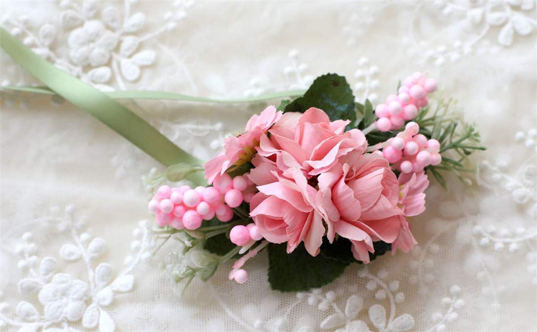 Rosa Corsage com Boutonniere – Flores para Noivos e Festas