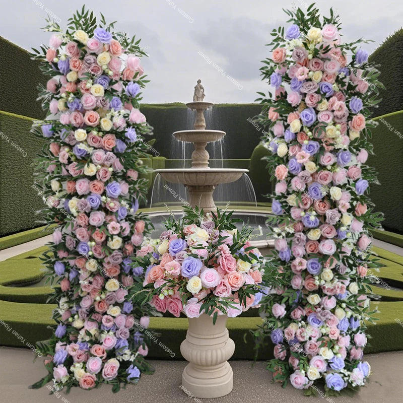 Caminho de Rosas Roxa e Rosa – Decoração para Casamento e Eventos
