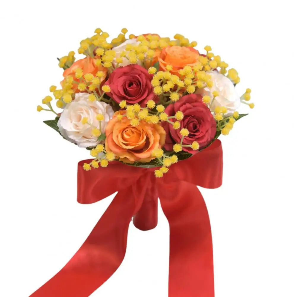 Buquê de Rosas de Seda – Acessório para Noiva e Casamento ao Ar Livre