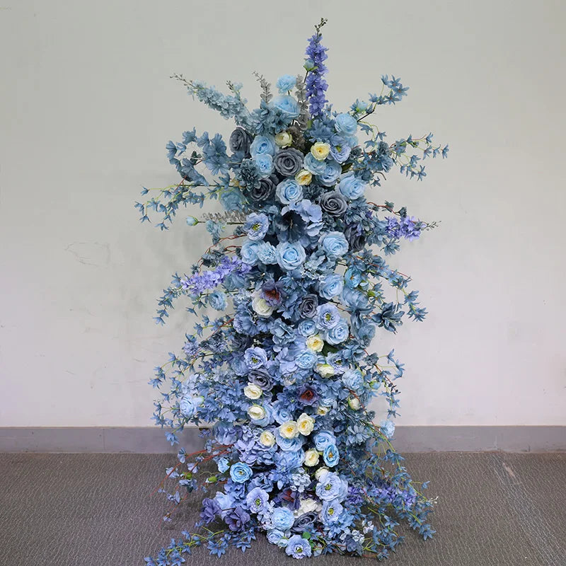Caminho de Flores Azul Haze – Decoração para Casamento e Eventos