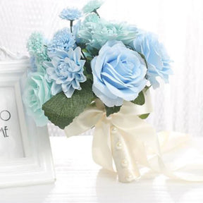 Buquê de Rosas Roxa e Branca – Acessório para Noiva e Casamento