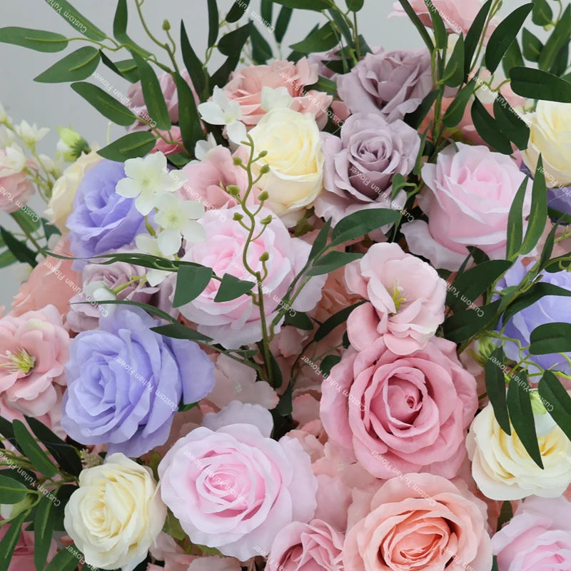 Caminho de Rosas Roxa e Rosa – Decoração para Casamento e Eventos