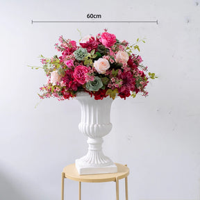 Bola Floral Rosa e Branca – Centro de Mesa para Casamento e Eventos