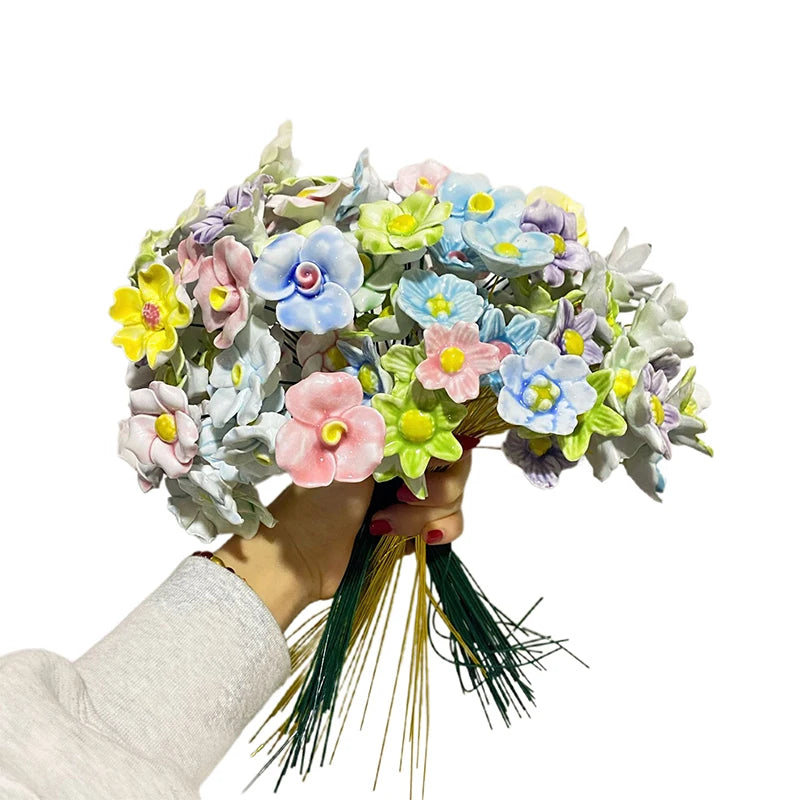 Flores Cerâmicas de Jingdezhen – Decoração Criativa para Casa e Presente