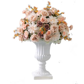 Bola Floral Rosa e Branca – Centro de Mesa para Casamento e Eventos