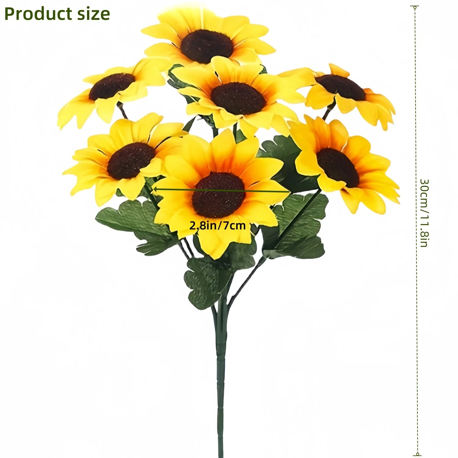 Girassóis com Folhagem – Decoração para Jardim e Interior