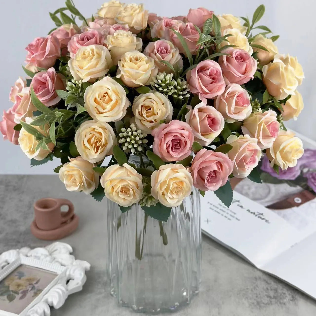 Mini Rosas de Seda – Decoração para Casamento, Mesa e Festa