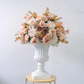 Bola Floral Rosa e Branca – Centro de Mesa para Casamento e Eventos
