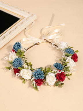 Tiara Floral Boêmia Forest – Coroa de Flores para Casamento e Festas