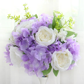 Bola Floral de Rosas, Hortênsias e Peônias – Centro de Mesa para Casamento e Festas