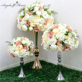 Bola Floral de Rosas, Hortênsias e Peônias – Centro de Mesa para Casamento e Festas