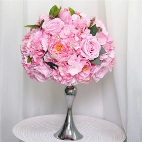 Bola Floral de Rosas, Hortênsias e Peônias – Centro de Mesa para Casamento e Festas