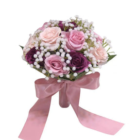 Buquê de Rosas de Seda – Acessório para Noiva e Casamento ao Ar Livre