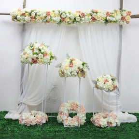 Bola Floral de Rosas, Hortênsias e Peônias – Centro de Mesa para Casamento e Festas