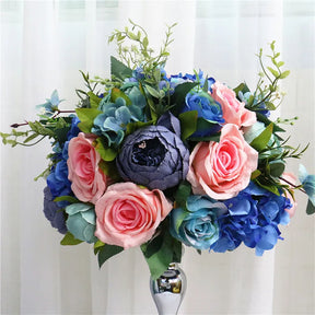 Bola Floral de Rosas, Hortênsias e Peônias – Centro de Mesa para Casamento e Festas