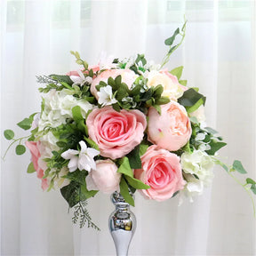 Bola Floral de Rosas, Hortênsias e Peônias – Centro de Mesa para Casamento e Festas
