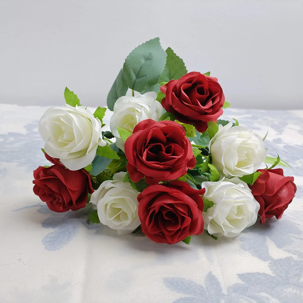 Mini Rosas de Seda – Decoração para Casamento, Mesa e Festa