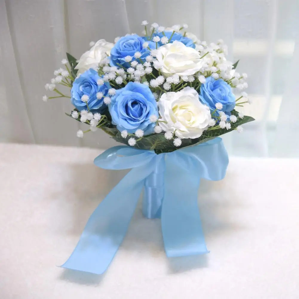 Buquê de Rosas de Seda – Acessório para Noiva e Casamento ao Ar Livre