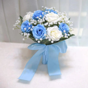 Buquê de Rosas de Seda – Acessório para Noiva e Casamento ao Ar Livre