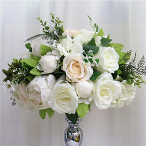 Bola Floral de Rosas, Hortênsias e Peônias – Centro de Mesa para Casamento e Festas