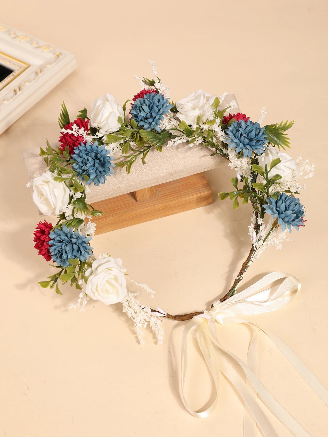 Tiara Floral Boêmia Forest – Coroa de Flores para Casamento e Festas