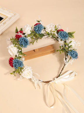 Tiara Floral Boêmia Forest – Coroa de Flores para Casamento e Festas