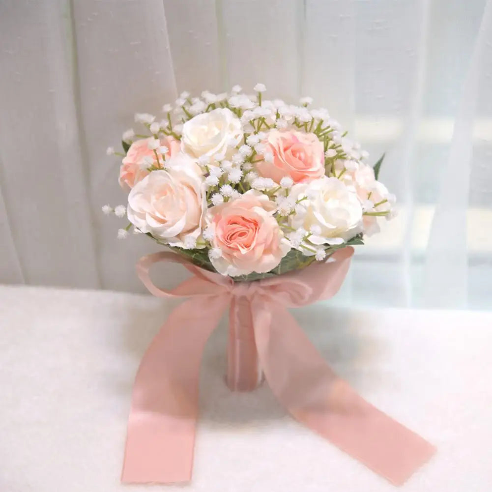 Buquê de Rosas de Seda – Acessório para Noiva e Casamento ao Ar Livre