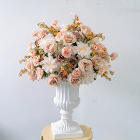 Bola Floral Rosa e Branca – Centro de Mesa para Casamento e Eventos