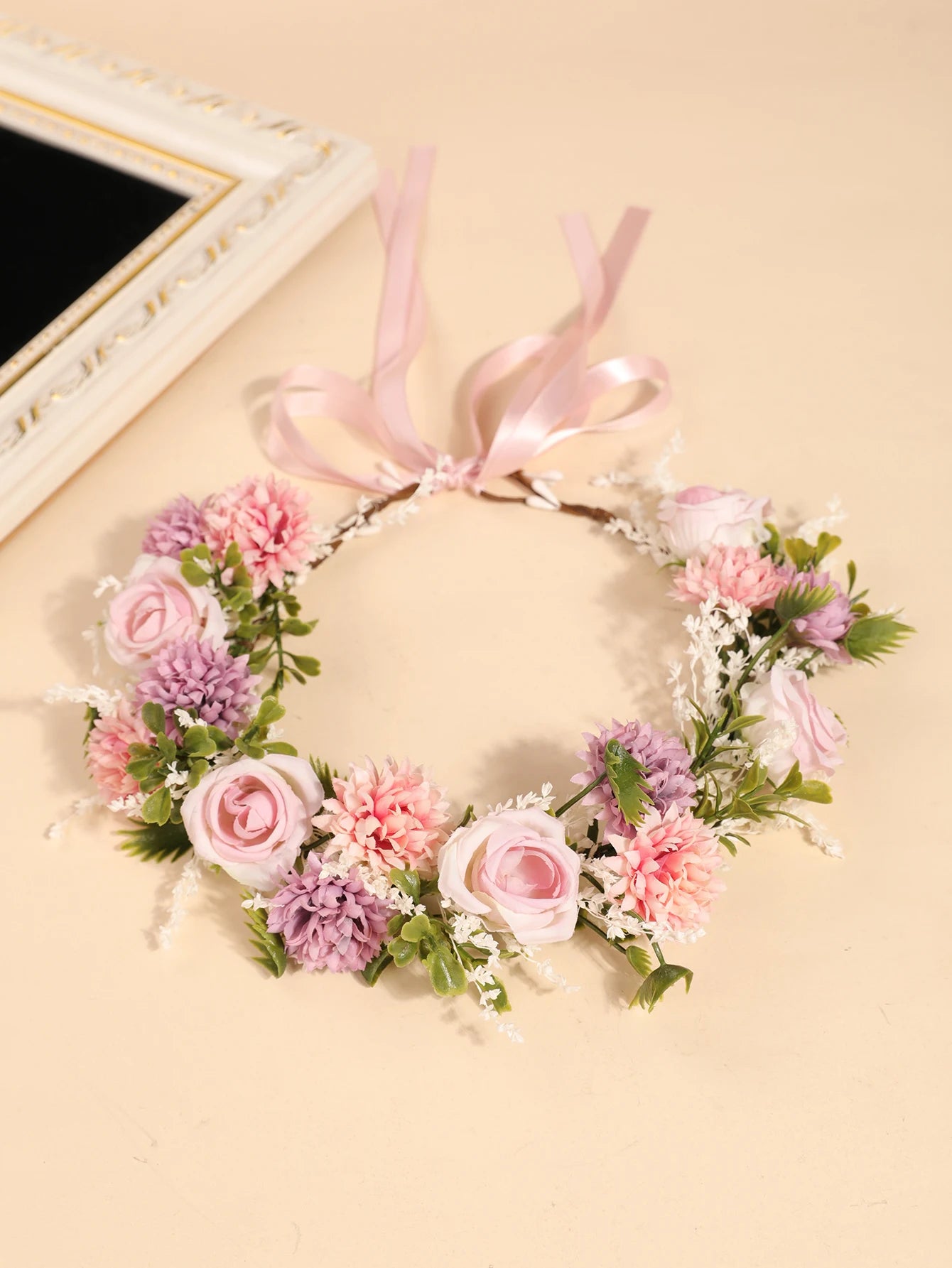 Tiara Floral Boêmia Forest – Coroa de Flores para Casamento e Festas