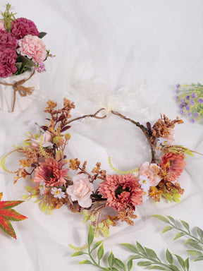 Tiara Floral Boêmia Resort – Coroa de Flores para Casamento e Festas