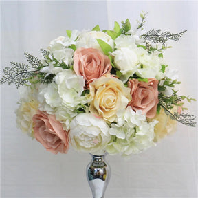 Bola Floral de Rosas, Hortênsias e Peônias – Centro de Mesa para Casamento e Festas