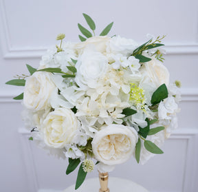 Bola Floral de Rosas, Hortênsias e Peônias – Centro de Mesa para Casamento e Festas