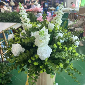 Bola de Flores Branca – Centro de Mesa para Casamento e Eventos