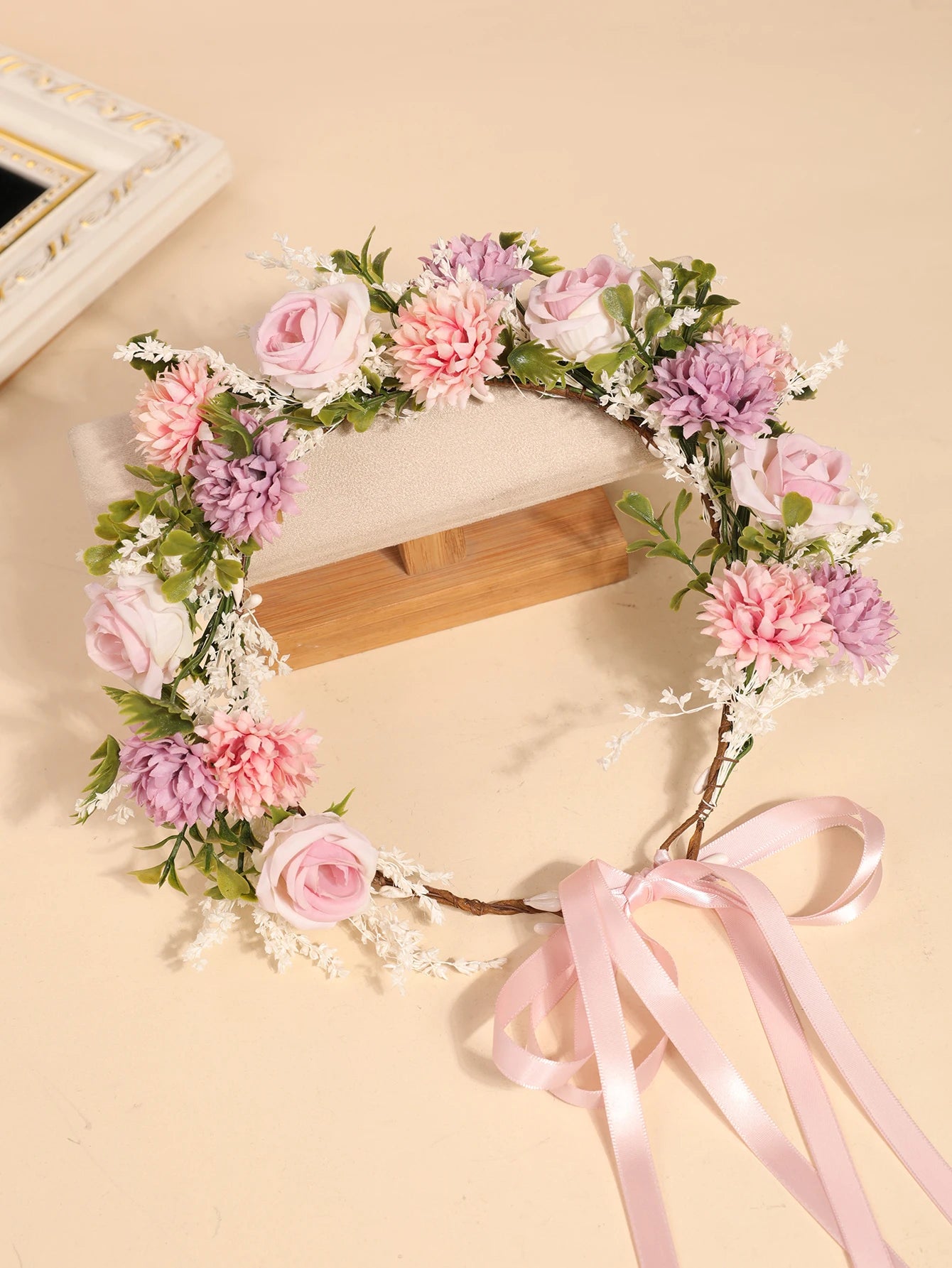 Tiara Floral Boêmia Forest – Coroa de Flores para Casamento e Festas