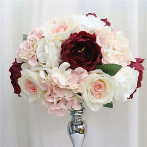 Bola Floral de Rosas, Hortênsias e Peônias – Centro de Mesa para Casamento e Festas