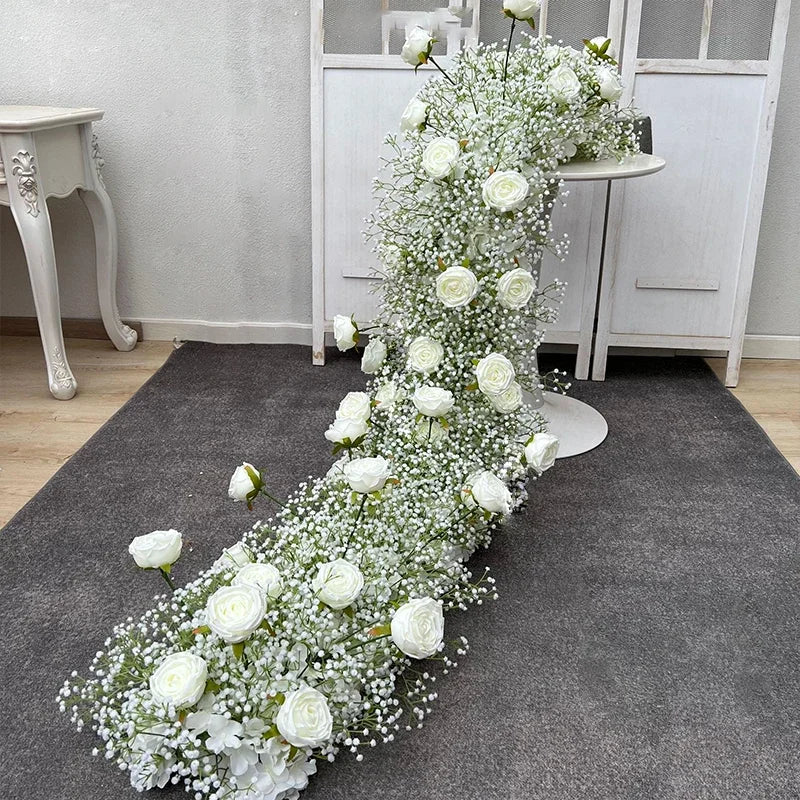 Caminho de Rosas e Hortênsias – Decoração para Casamento e Eventos