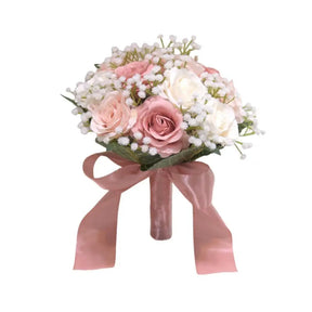 Buquê de Rosas de Seda – Acessório para Noiva e Casamento ao Ar Livre