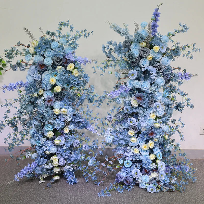 Caminho de Flores Azul Haze – Decoração para Casamento e Eventos