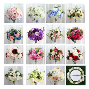 Bola Floral de Rosas, Hortênsias e Peônias – Centro de Mesa para Casamento e Festas
