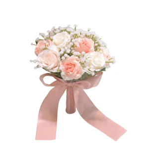 Buquê de Rosas de Seda – Acessório para Noiva e Casamento ao Ar Livre