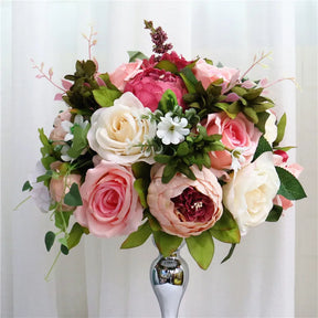 Bola Floral de Rosas, Hortênsias e Peônias – Centro de Mesa para Casamento e Festas